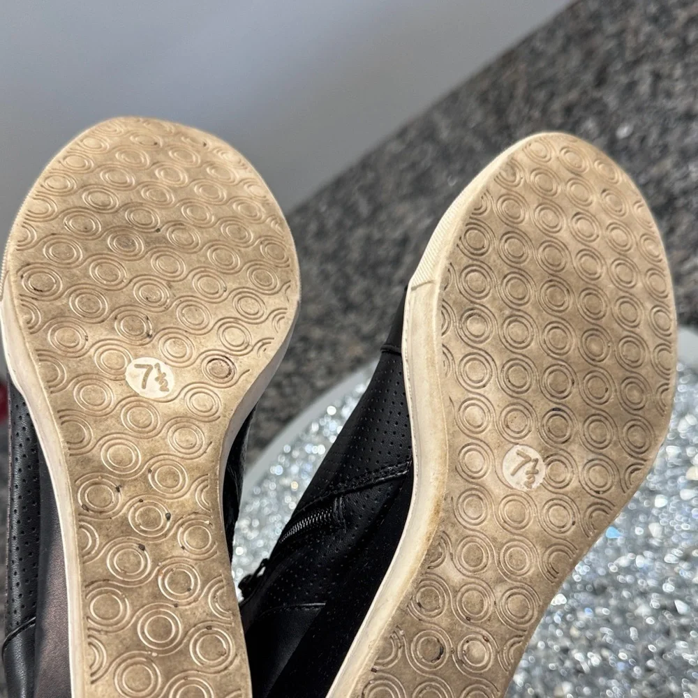 a new day Black Perforated Wedges 7.5